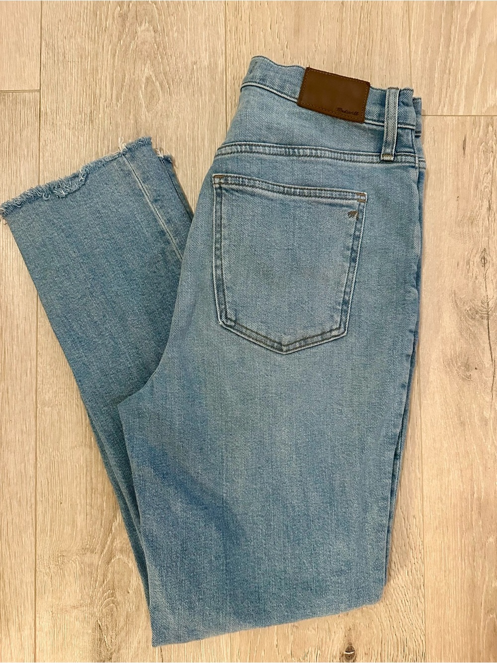 Madewell Light Blue High-Rise Straight Leg Jeans